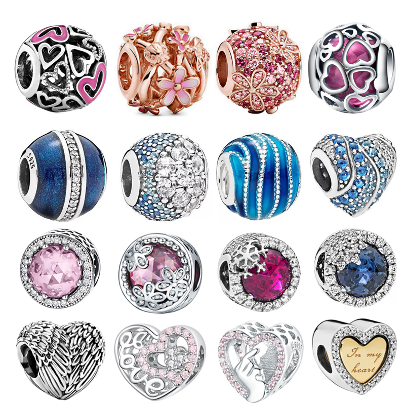 S925 Sterling Silver Beads Fit Pandora Bracelets Women DIY Making Jewelry Love Heart CZ Diamond Logo Designer Charms With Box
S925 Sterling Silver Beads Fit Pandora Bracelets Women DIY Making Jewelry Love Heart CZ Diamond Logo Designer Charms With Box