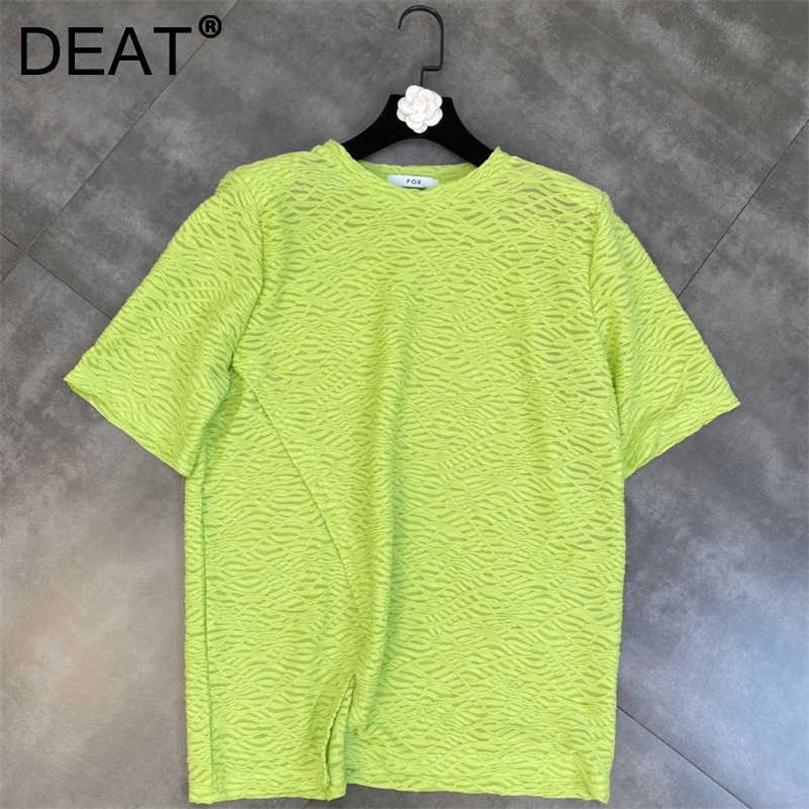 DEAT Women Split T-shirt Solid Color Round Neck Short Sleeve Temperament Fashion Spring Summer 11D1617 210709, Black
DEAT Women Split T-shirt Solid Color Round Neck Short Sleeve Temperament Fashion Spring Summer 11D1617 210709, Black