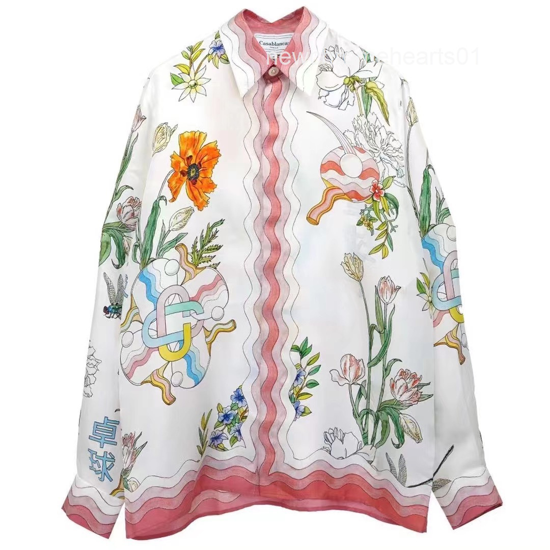 Casablanca 22ss table tennis men designer shirts racket Flower Print Long Sleeve Shirt, Chalk-white
Casablanca 22ss table tennis men designer shirts racket Flower Print Long Sleeve Shirt, Chalk-white