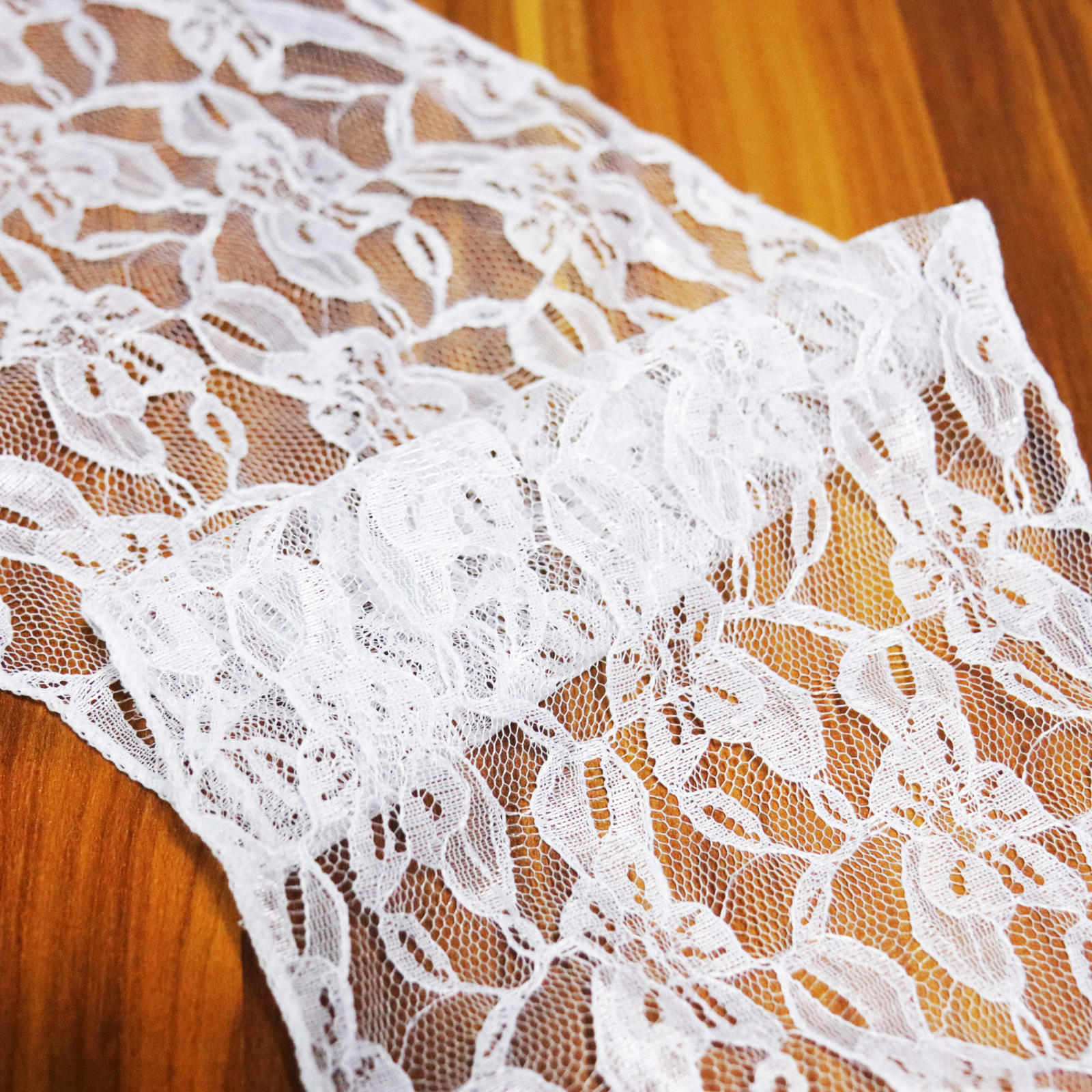 Chair Covers Elegant Lace Flower Chair Sashes 15x275cm White Black Beige Chairs Bow Ties for Banquet Wedding Party Cover Decoration