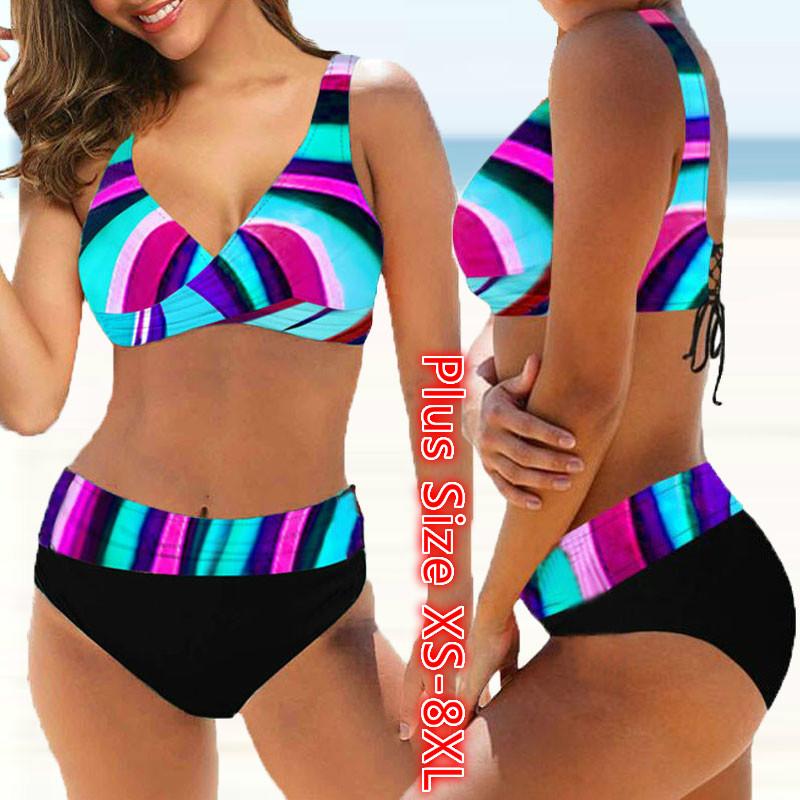 Women's Swimwear Plus Size 8XL Sexy Bikini Set Women Print Swimsuit Push Up Strip Large Bathing Suit Beachwear Biquini, Blue
Women's Swimwear Plus Size 8XL Sexy Bikini Set Women Print Swimsuit Push Up Strip Large Bathing Suit Beachwear Biquini, Blue