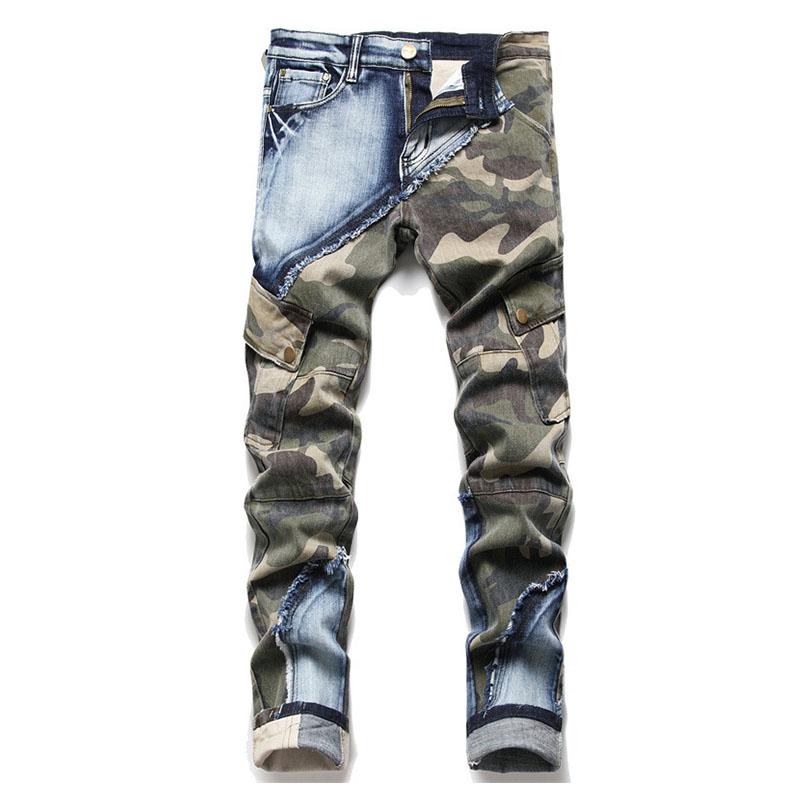 Men's Jeans Men Camouflage Printed Pants Patchwork Slim Fit Stretch Denim Trousers For Male StreetwearMen's, Blue
Men's Jeans Men Camouflage Printed Pants Patchwork Slim Fit Stretch Denim Trousers For Male StreetwearMen's, Blue