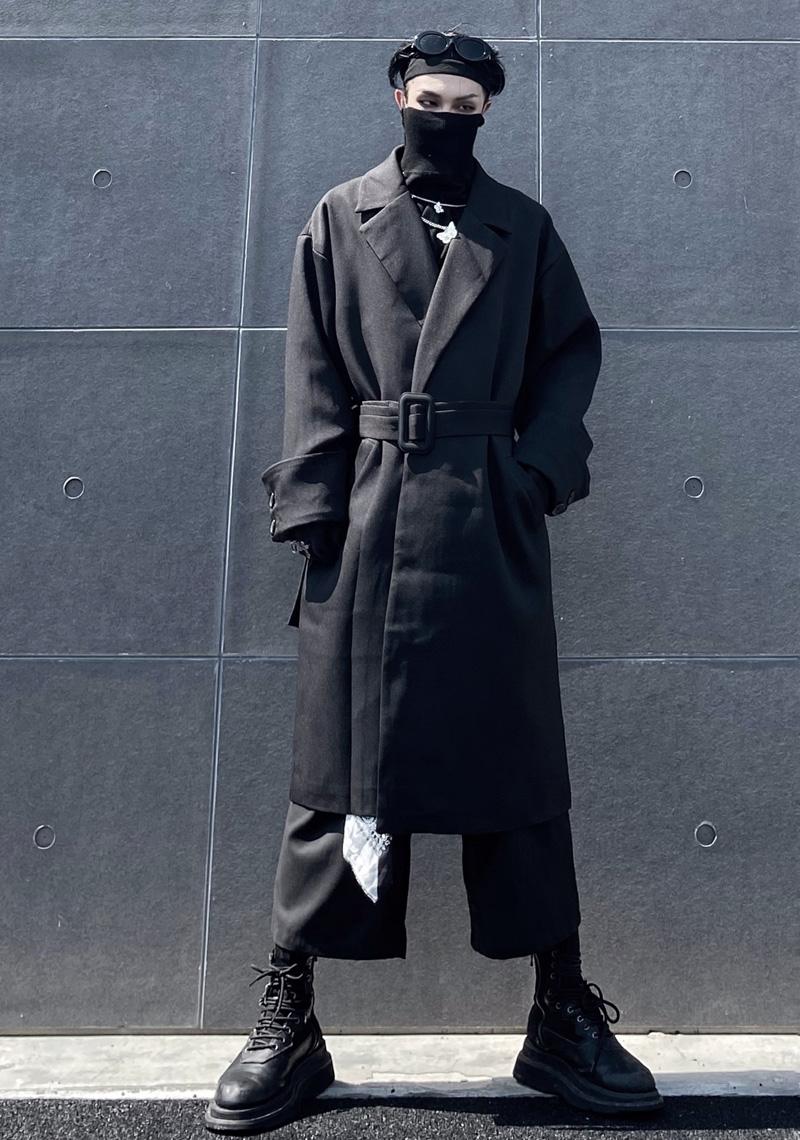 Men' Trench Coats Early Autumn Thin Loose Lace-up Coat Male Ins British Style Lapel Back Mid-slit Long Over-the-knee CoatMen, Black
Men' Trench Coats Early Autumn Thin Loose Lace-up Coat Male Ins British Style Lapel Back Mid-slit Long Over-the-knee CoatMen, Black
