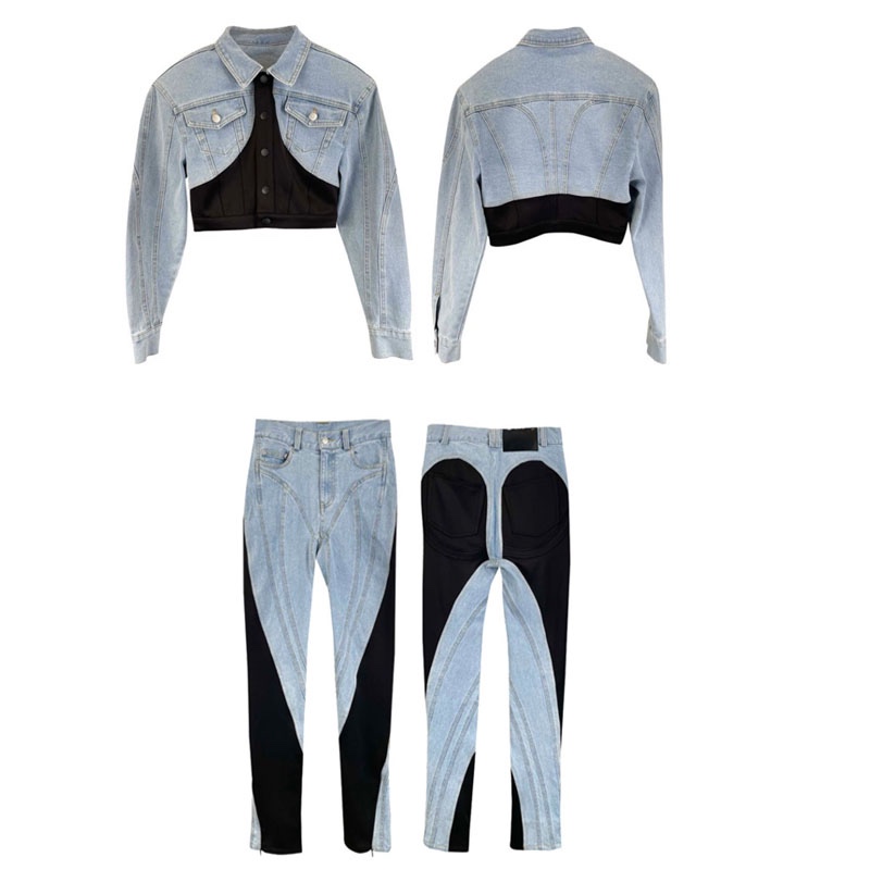 T075 GetSpring Women Jeans leggings Personalized Vintage Patchwork tight Denim Pencil Pants Color Matching Long Female Trousers Autumn, Top
T075 GetSpring Women Jeans leggings Personalized Vintage Patchwork tight Denim Pencil Pants Color Matching Long Female Trousers Autumn, Top