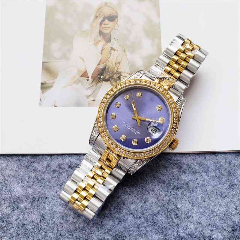 o l e x watches wristwatch Luxury designer purple r dial silver case diamond scale luxury lady mechanical watch, C1
o l e x watches wristwatch Luxury designer purple r dial silver case diamond scale luxury lady mechanical watch, C1