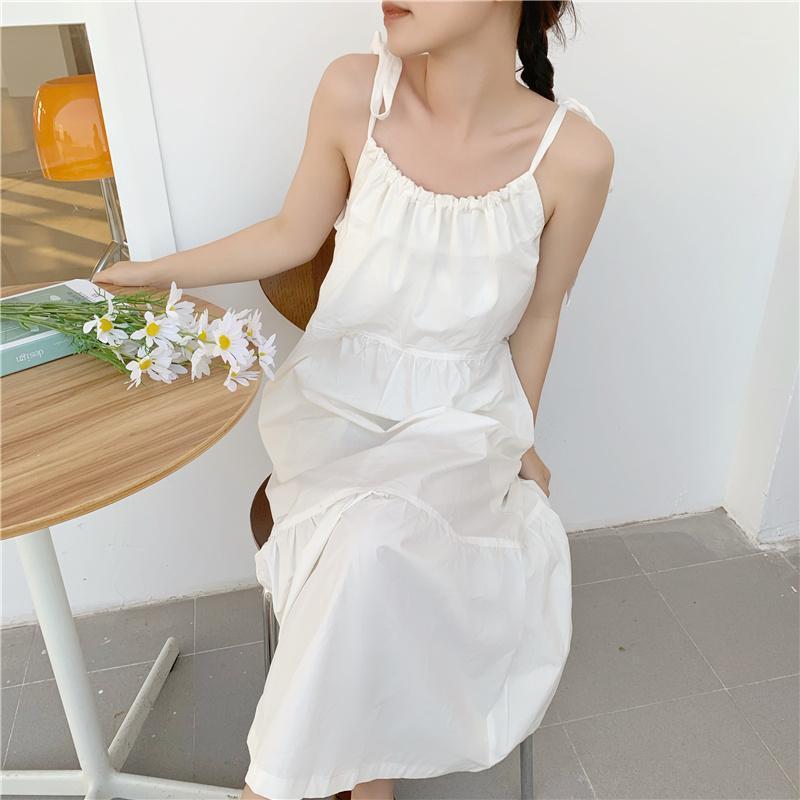 Casual Dresses Shirring Summer Dress Women Tie Bow Backless Spaghetti Strap Long Female Loose Waist Sleeveless Beach Vestidos Mujer, Black dress
Casual Dresses Shirring Summer Dress Women Tie Bow Backless Spaghetti Strap Long Female Loose Waist Sleeveless Beach Vestidos Mujer, Black dress