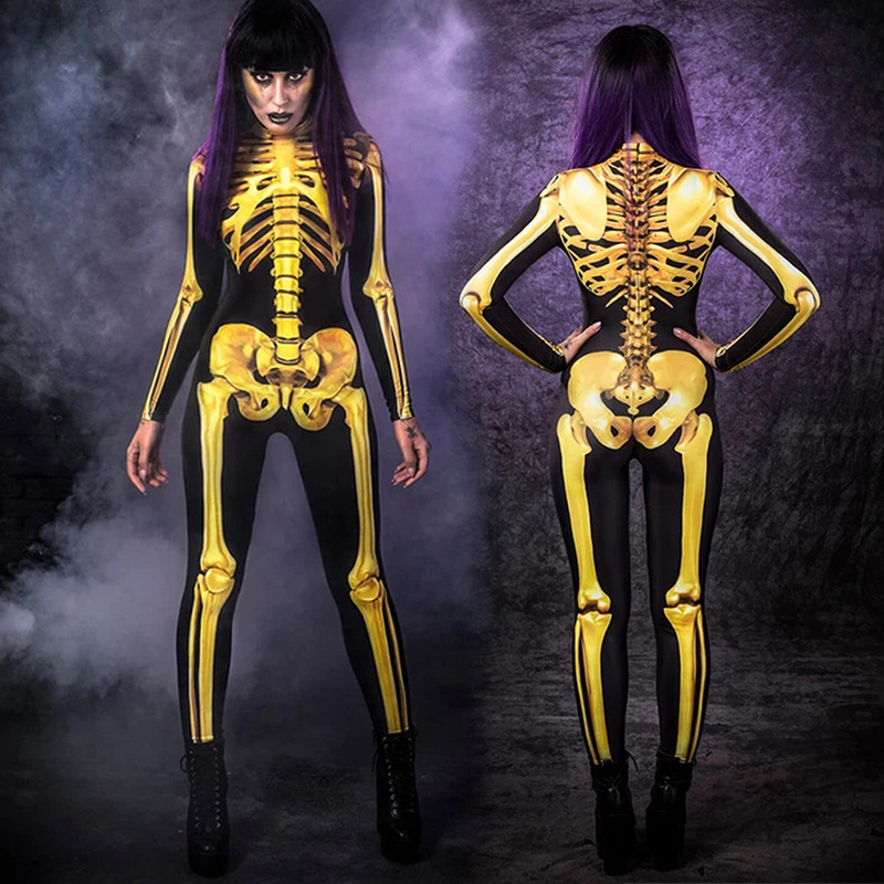 Women' Jumpsuits & Rompers Halloween costume skeleton cosplay leotard, Customize
Women' Jumpsuits & Rompers Halloween costume skeleton cosplay leotard, Customize