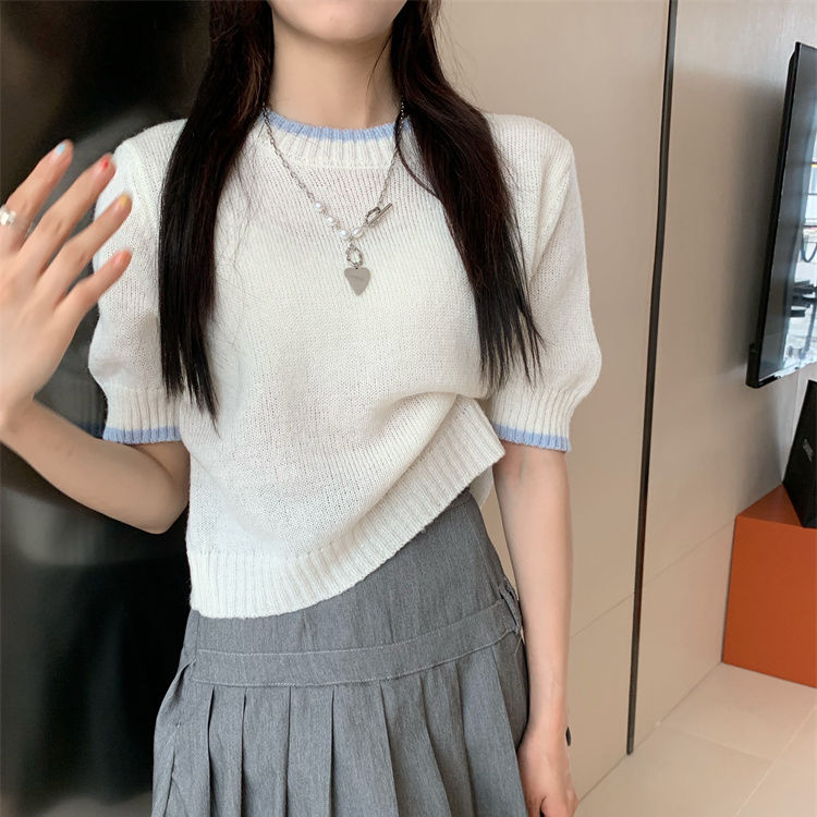 Brand Womens High Quality Women Letter Logo Jacquard Knit Short Sleeved Fashion Temperament Knitted Top, Pay for freight
Brand Womens High Quality Women Letter Logo Jacquard Knit Short Sleeved Fashion Temperament Knitted Top, Pay for freight