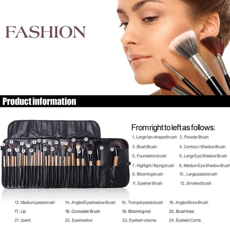 Gift Bag Of 24 pcs Makeup Brush Sets Professional Cosmetics Brushes Eyebrow Powder Foundation Shadows Pinceaux Make Up Tools 220623