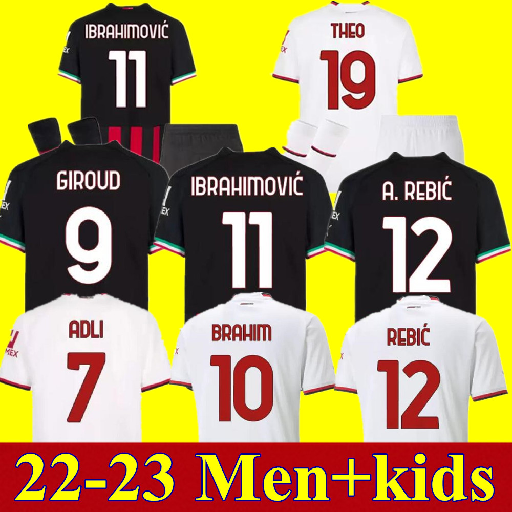 IBRAHIMOVIC 22 23 soccer jersey AC MILANS GIROUD R. LEAO BENNACER KESSIE ROMAGNOLI CALHANOGLU TONALI REBIC 2022 2023 football shirt maillot men kids kit away, Adult 3rd+patch
IBRAHIMOVIC 22 23 soccer jersey AC MILANS GIROUD R. LEAO BENNACER KESSIE ROMAGNOLI CALHANOGLU TONALI REBIC 2022 2023 football shirt maillot men kids kit away, Adult 3rd+patch
