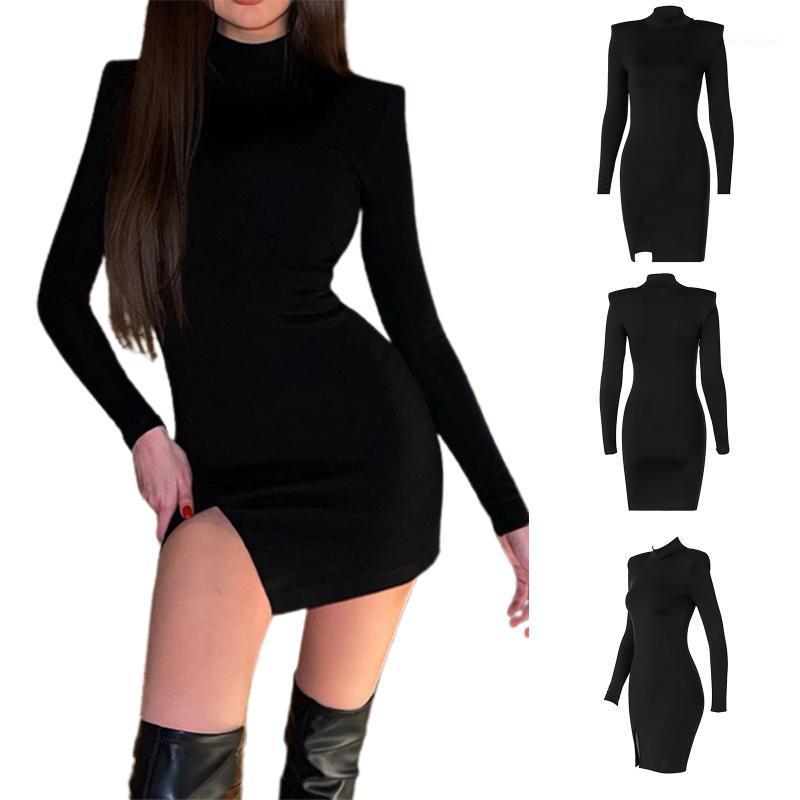 Casual Dresses Ladies Autumn Temperament Short Dress, Women Sexy Solid Color High Collar Long Sleeve Slim Split Hip Skirt 2022 Fashion, Black
Casual Dresses Ladies Autumn Temperament Short Dress, Women Sexy Solid Color High Collar Long Sleeve Slim Split Hip Skirt 2022 Fashion, Black