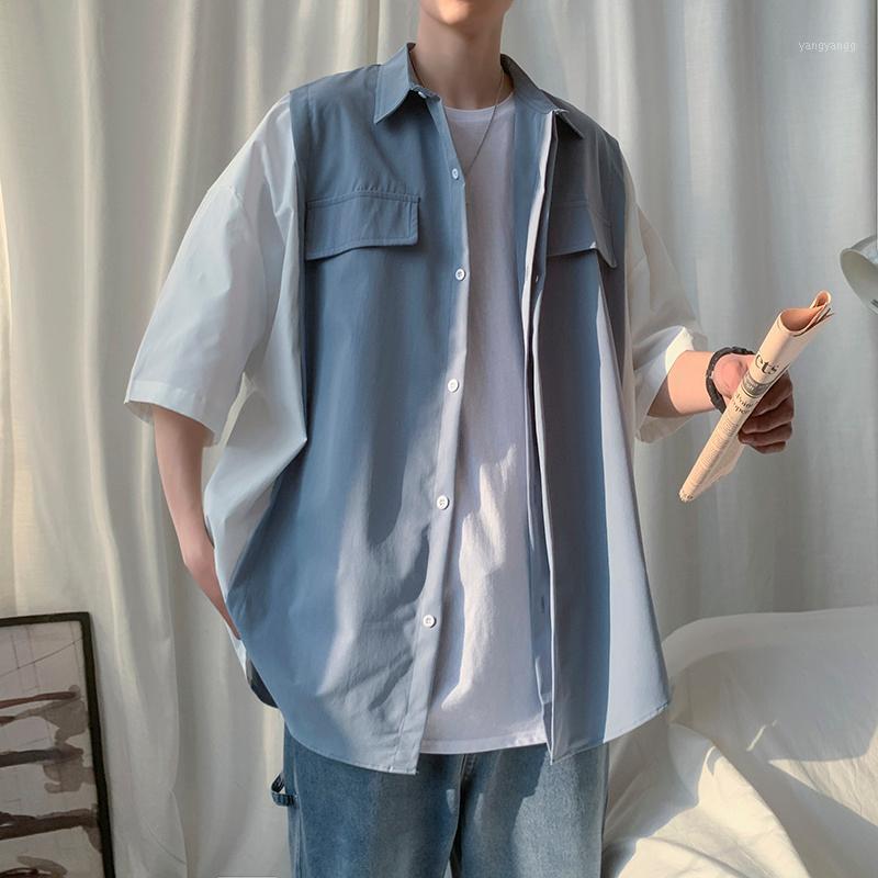 Blouse 2022 Regular Harajuku Long Sleeve Joint Hong Kong Style Solid Color Versatile Lazy Fashion Top Men's Casual Shirts, Blue
Blouse 2022 Regular Harajuku Long Sleeve Joint Hong Kong Style Solid Color Versatile Lazy Fashion Top Men's Casual Shirts, Blue
