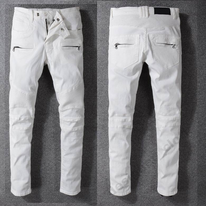 Jeans Newest Mens Designer Jean Distressed Ripped Biker Slim Fit Motorcycle Bikers Denim For Men s Fashion Mans Black Pants Free ship