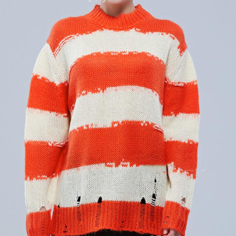 Women's Sweaters Women Fashion Stripes Knitted Sweater Ladies 2022 Early Autumn Long Sleeve Hollow Out Hole O-Neck Knitwear Pullover Tops, White;black
Women's Sweaters Women Fashion Stripes Knitted Sweater Ladies 2022 Early Autumn Long Sleeve Hollow Out Hole O-Neck Knitwear Pullover Tops, White;black