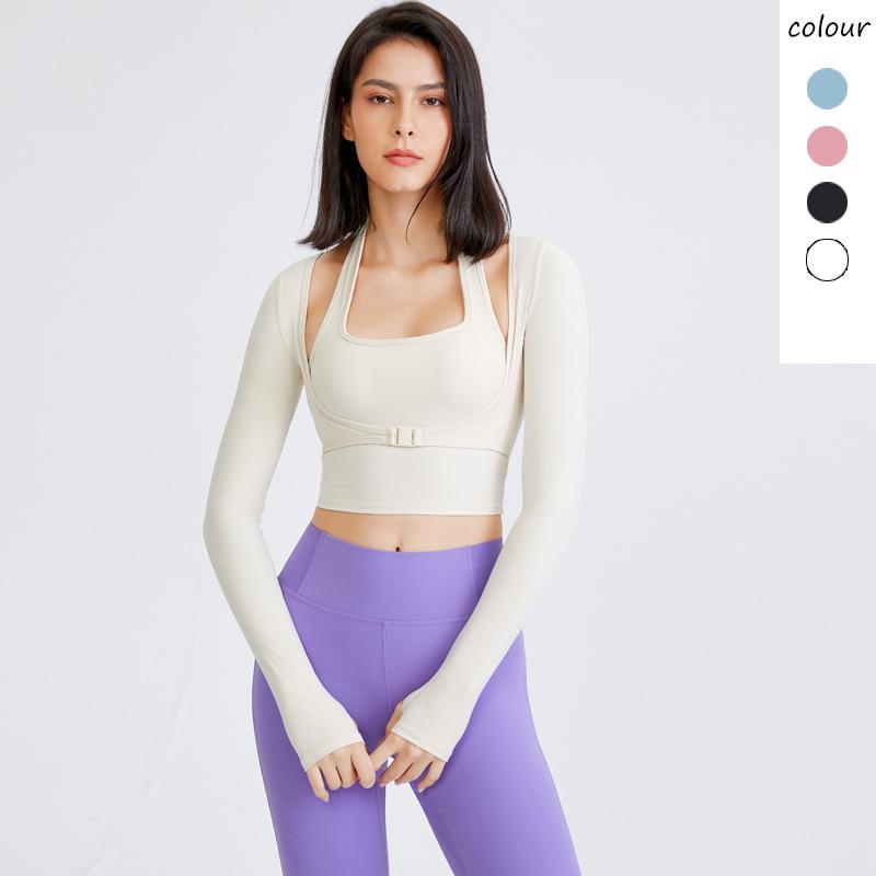 Yoga Outfit Women Sexy Solid Color Sports Top Long Sleeve With Thumb Holes Workout Shirt Outdoor Gym Crop Tops Chest Pads, Black
Yoga Outfit Women Sexy Solid Color Sports Top Long Sleeve With Thumb Holes Workout Shirt Outdoor Gym Crop Tops Chest Pads, Black
