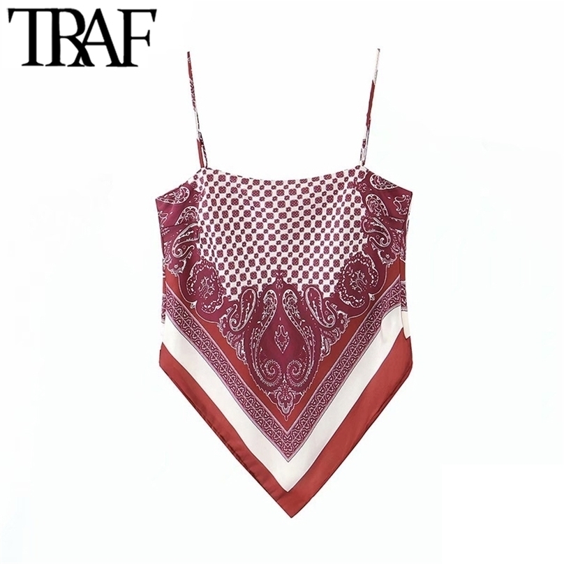 TRAF Women Sexy Fashion Printed Backless Bow Tie Camis Tank Vintage Spaghetti Strap Summer Female Shirts Chic Tops 220318, As picture
TRAF Women Sexy Fashion Printed Backless Bow Tie Camis Tank Vintage Spaghetti Strap Summer Female Shirts Chic Tops 220318, As picture