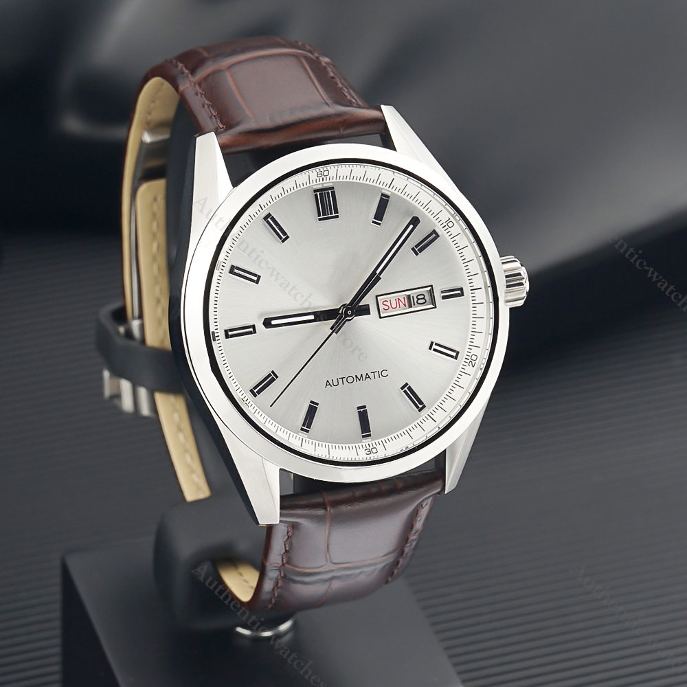 2022 New CALIBRE 5 Automatic Day-Date 41MM WBN2011 Silver Dial Men's Watch Mechanical Luxury Wristwatches Relogio Masculino, Brown
2022 New CALIBRE 5 Automatic Day-Date 41MM WBN2011 Silver Dial Men's Watch Mechanical Luxury Wristwatches Relogio Masculino, Brown