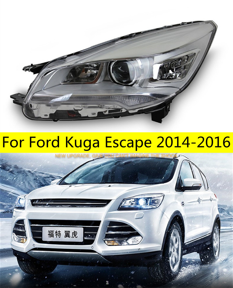 Headlights Assembly For Ford Kuga Escape LED Head Light 2014-20 16 Headlight Xenon Bulb Turn Signal Light High Beam Daytime Lights
