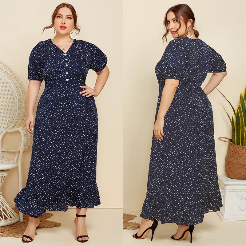 Plus Size Dresses Women 2022 Summer Dot Print Dress V Neck Puffy Sleeve Empire Waist Asymmetrical Bohemian Maxi DressPlus, Navy
Plus Size Dresses Women 2022 Summer Dot Print Dress V Neck Puffy Sleeve Empire Waist Asymmetrical Bohemian Maxi DressPlus, Navy