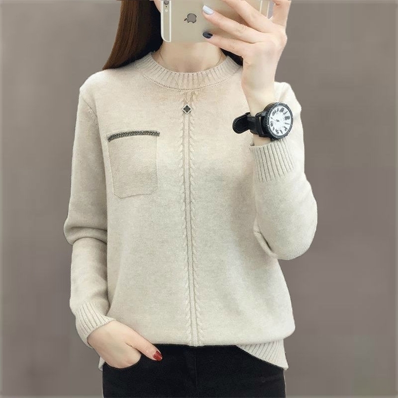 PEONFLY Knitted Women O Neck Sweater Pullovers Autumn Winter Basic Soft Women Sweaters Pullovers Jumper Blue Pink 201203, White
PEONFLY Knitted Women O Neck Sweater Pullovers Autumn Winter Basic Soft Women Sweaters Pullovers Jumper Blue Pink 201203, White