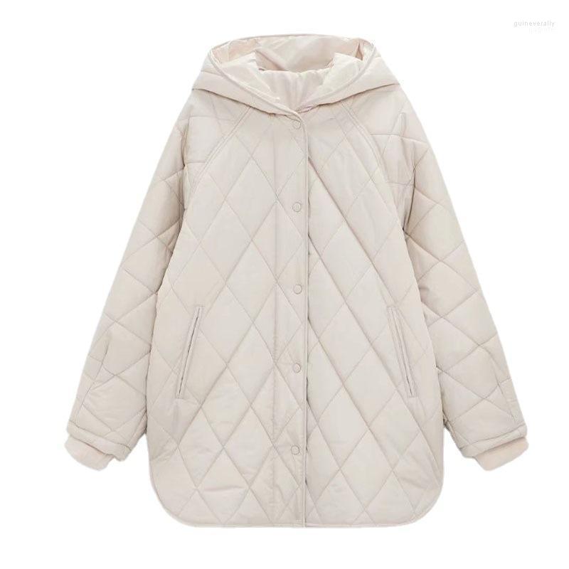 Women's Down & Parkas Cotton Jacket Women 2022 Winter Mid-Length Hooded Solid Color Plaid Single-Breasted Pocket Fashion Warm Coat M355 Guin, 01
Women's Down & Parkas Cotton Jacket Women 2022 Winter Mid-Length Hooded Solid Color Plaid Single-Breasted Pocket Fashion Warm Coat M355 Guin, 01