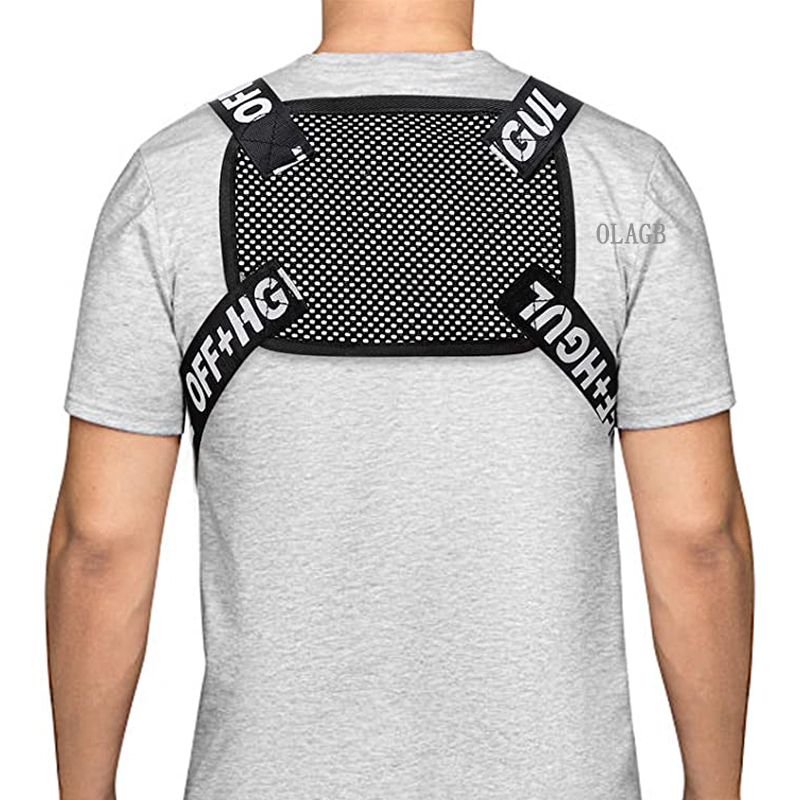 Fashion Streetwear Men Hip-Hop Chest Bag Tactical Two Straps Chest Rig Bags Trendy Style Rectangle Chest Utility Pack G122