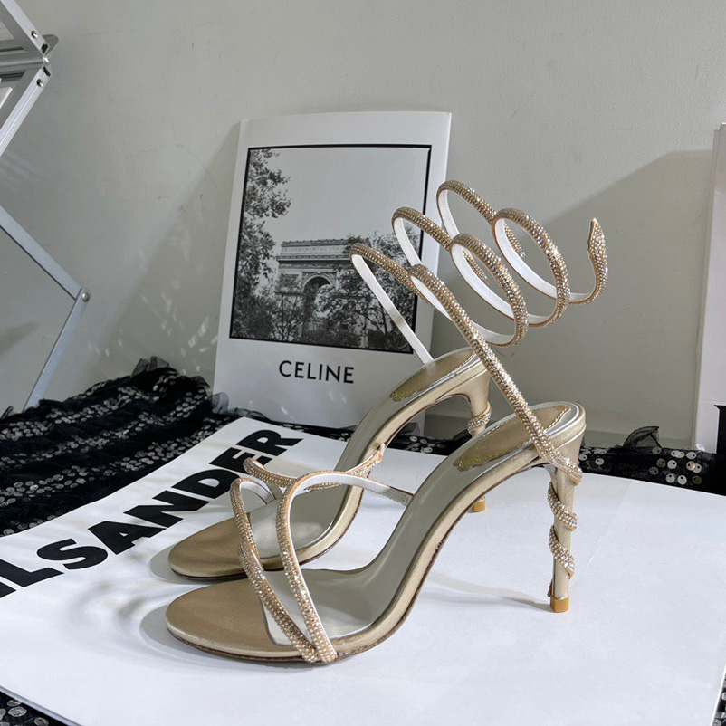 Rene caovilla Cleo Margot Embellished Snake Strass stiletto Heels sandals Evening shoes women high heeled Luxury Designers Ankle Wraparound shoe factory footwear, Red/gold
Rene caovilla Cleo Margot Embellished Snake Strass stiletto Heels sandals Evening shoes women high heeled Luxury Designers Ankle Wraparound shoe factory footwear, Red/gold