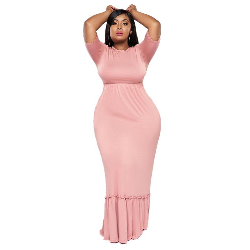 Plus Size Dresses Fashion Sexy Slim Fit Fishtail Dress Solid Color Round Neck Pocket For Elegant Evening Wedding Party 4xlPlus, Pink
Plus Size Dresses Fashion Sexy Slim Fit Fishtail Dress Solid Color Round Neck Pocket For Elegant Evening Wedding Party 4xlPlus, Pink