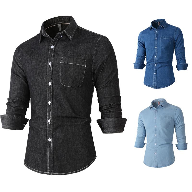 Men' Casual Shirts Spring Autumn Fashion Men Black Color Long Sleeve Cotton Denim Hombre Retro Blue Vintage Camisa MasculinaMen
Men' Casual Shirts Spring Autumn Fashion Men Black Color Long Sleeve Cotton Denim Hombre Retro Blue Vintage Camisa MasculinaMen