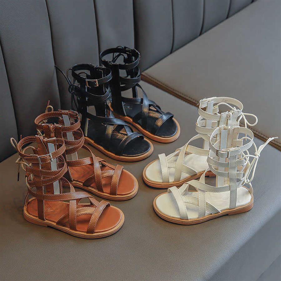 2636 Spring Summer Children Shoes for Girl Boy New Casual Fashion Gladiator Active Kid Baby Toddler Leather Sandles Q0629283
