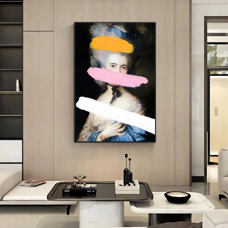 Modern Woman Art Canvas Paintings on The Wall Art Posters and Prints Cover Face Abstract Wall Art Pictures Home Decor Cuadros