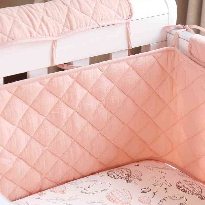 190x30cm Double-deck Baby Crib Bumpers Anti Collision Protector Soft Newborn Toddler Bed Teen Room Decor G220421