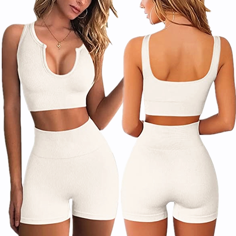 Womens Yoga Leggings 2 Piece Outfit Ribber Seamless High Waisted Workout Yoga Bra Sets Booty Shorts Notch Neckline Stretchy Cropped Tank Tops, Coffee
Womens Yoga Leggings 2 Piece Outfit Ribber Seamless High Waisted Workout Yoga Bra Sets Booty Shorts Notch Neckline Stretchy Cropped Tank Tops, Coffee