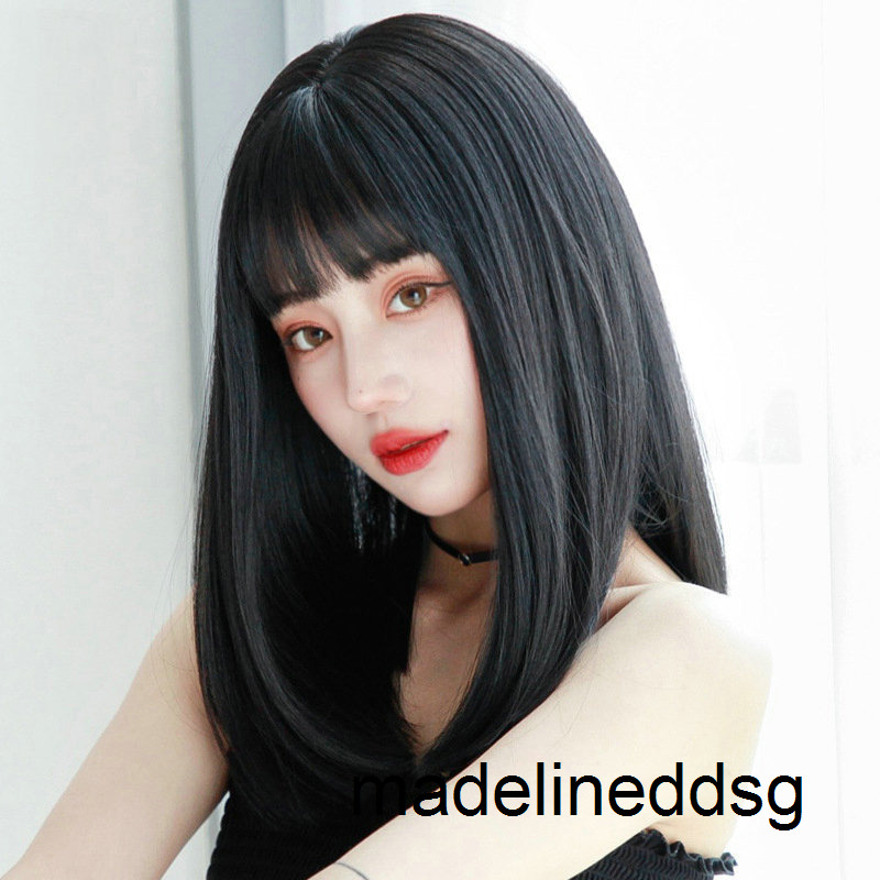 Wig female short straight hair cartoon bangs fashion net red short hair natural black long stright new hair set 8HS4, White
Wig female short straight hair cartoon bangs fashion net red short hair natural black long stright new hair set 8HS4, White