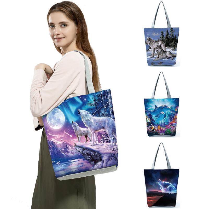 Evening Bags Animal Wolf Colorful Printed Handbags Fashion Outdoor Travel Women Shoulder Bag High Capacity Eco Friendly Portable Shopping Ba, Hl3206 wolf bag
Evening Bags Animal Wolf Colorful Printed Handbags Fashion Outdoor Travel Women Shoulder Bag High Capacity Eco Friendly Portable Shopping Ba, Hl3206 wolf bag
