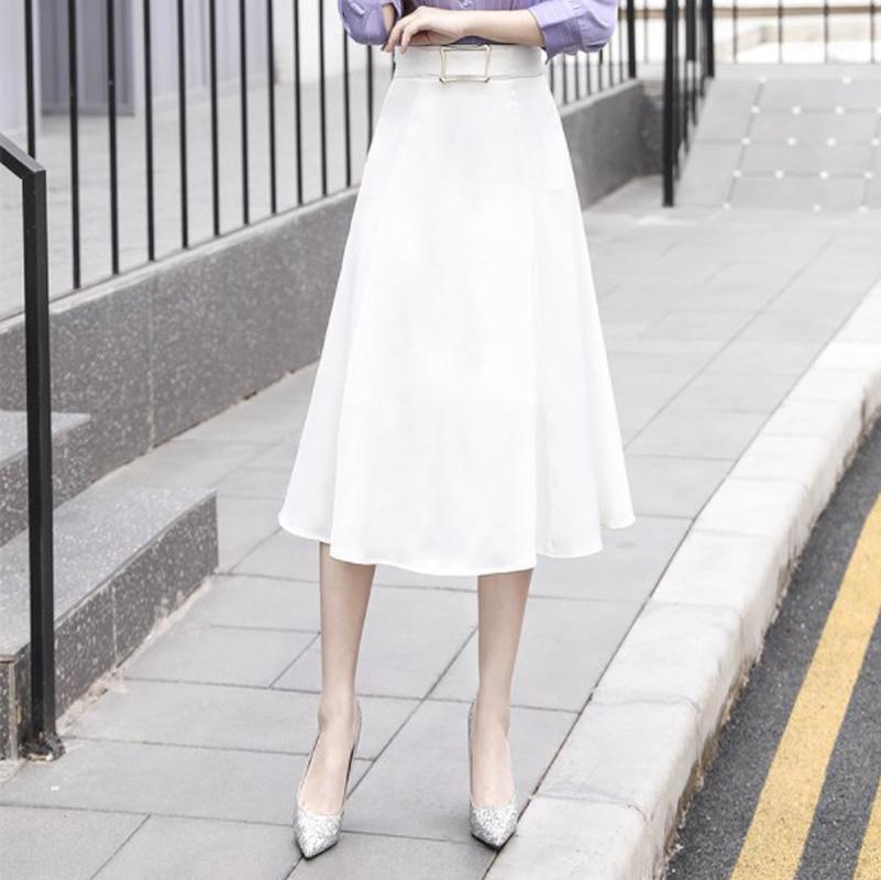 Skirts Cultiseed Female Spring Satin Silk Solid Color With Metal Button Ladies Fashion High Waist Holiday Casual Gowns, White
Skirts Cultiseed Female Spring Satin Silk Solid Color With Metal Button Ladies Fashion High Waist Holiday Casual Gowns, White