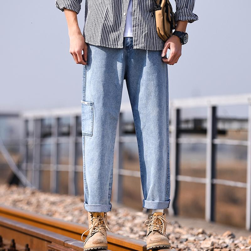 Men's Jeans Wide Leg Full Length Solid Men Fashion Loose Straight High Quality Cargo Pants Streetwear Baggy PocketsMen's, Blue
Men's Jeans Wide Leg Full Length Solid Men Fashion Loose Straight High Quality Cargo Pants Streetwear Baggy PocketsMen's, Blue