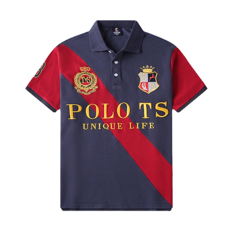 2022 new high-quality lapel polo shirt cotton short-sleeved t-shirt men' British casual color contrast plus size sports -5XL, Black ts444-1
2022 new high-quality lapel polo shirt cotton short-sleeved t-shirt men' British casual color contrast plus size sports -5XL, Black ts444-1