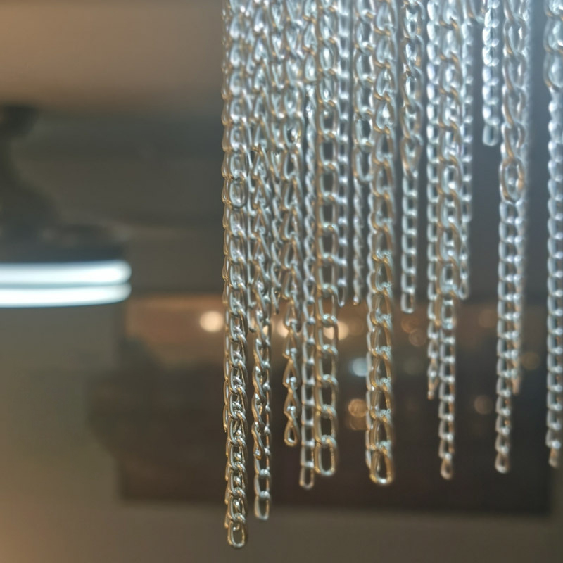 Gold/Silver Modern Pendant Lamps Bedroom Dining Room Decoration Tassel Chain Kitchen LED Pendant Lamp Hallway Indoor Lighting
