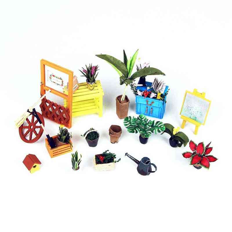 DIY Small Doll House Cathy Flower House Wooden Doll House Educational Assembled Model Without Dust Cover AA220325