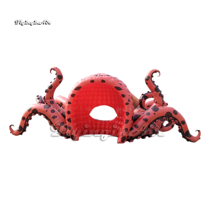 Personalized Giant Inflatable Octopus Club Party DJ Booth Advertising Blow Up Octopus With A Beer Bottle For Carnival Stage Event