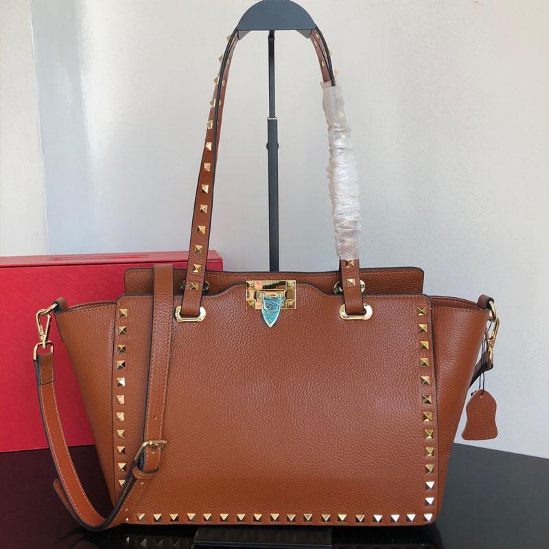 Evening Bags Rivet Tote Large Luxury Design Litchi Pattern Pink Genuine Leather Commuter Shoulder Female For Women 2022Evening, Brown
Evening Bags Rivet Tote Large Luxury Design Litchi Pattern Pink Genuine Leather Commuter Shoulder Female For Women 2022Evening, Brown