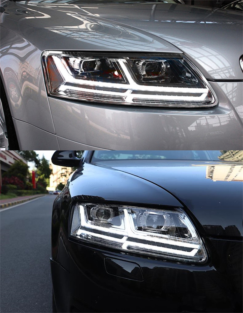 High Beam Lens Headlamp For AUDI LED Headlight 2004-2011 A6 LED Daytime Lights Dynamic Turn Signal Driving Light