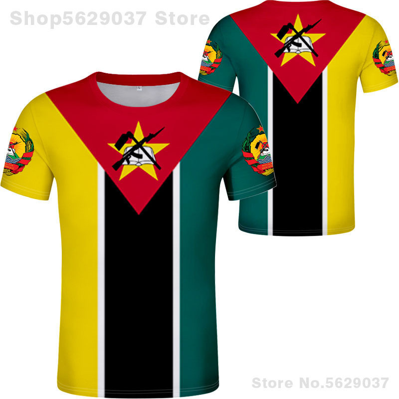 MOZAMBIQUE t shirt free custom made name number moz t-shirt nation flag mz republic portuguese college print po clothing 220609 - view 4