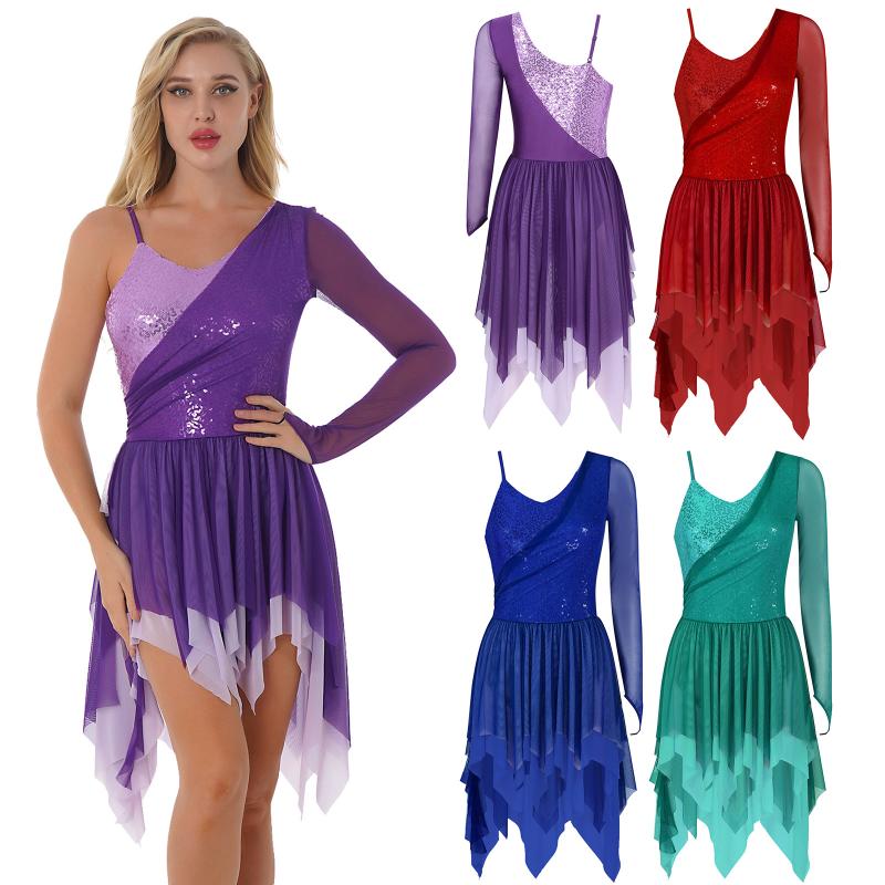 Stage Wear Woman Shiny Sequined Dress Figure Ice Skating Costume Lyric Modern Dancewear Professional Ballet Dance Ballroom Leotard DressStag, Burgundy
Stage Wear Woman Shiny Sequined Dress Figure Ice Skating Costume Lyric Modern Dancewear Professional Ballet Dance Ballroom Leotard DressStag, Burgundy