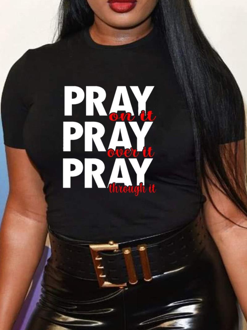 Women's Plus Size T-Shirt Round Neck Letter Print -5XL Sheath Streetwear Hipster Female Casual Summer Clothing Women TeeWomen's, Black
Women's Plus Size T-Shirt Round Neck Letter Print -5XL Sheath Streetwear Hipster Female Casual Summer Clothing Women TeeWomen's, Black