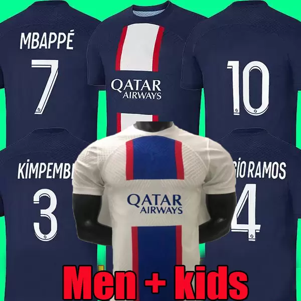 20 21 22 23 HAKIMI RAMOS Soccer Jersey maillot de foot 2022 202025 23 MBAPPE home shirt men kids hommes enfants VERRATTI MARQUINHOS KIMPEMBE fourth Icardi di Maria, 22/23;home
20 21 22 23 HAKIMI RAMOS Soccer Jersey maillot de foot 2022 202025 23 MBAPPE home shirt men kids hommes enfants VERRATTI MARQUINHOS KIMPEMBE fourth Icardi di Maria, 22/23;home