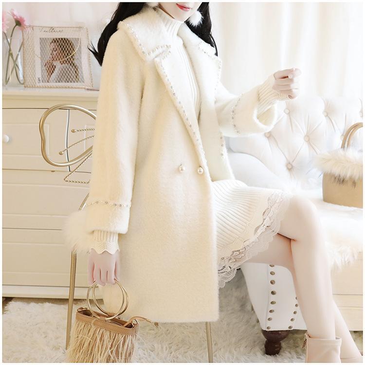 Women' Wool & Blends Autumn Winter Pink White Coat Women Korean Casual Jacket Plus Size Cashmere Warm Thick Plaid Long Female, Beige
Women' Wool & Blends Autumn Winter Pink White Coat Women Korean Casual Jacket Plus Size Cashmere Warm Thick Plaid Long Female, Beige