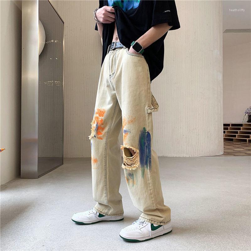 Men's Jeans Khaki Ripped Men Fashion Casual Baggy Wide Leg Mens Streetwear Loose Hip Hop Hole Straight Denim Pants TrousersMen's Heat22
Men's Jeans Khaki Ripped Men Fashion Casual Baggy Wide Leg Mens Streetwear Loose Hip Hop Hole Straight Denim Pants TrousersMen's Heat22