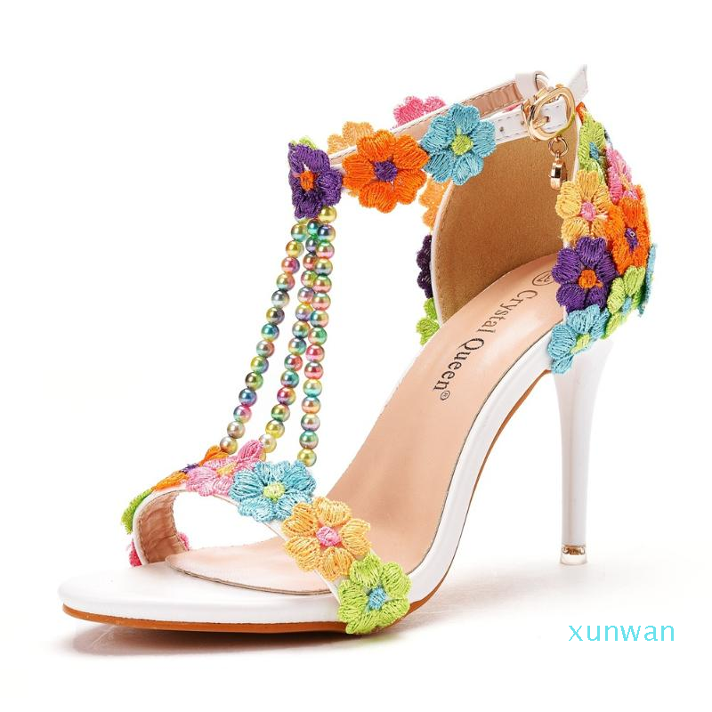 2022-Sandals 9cm High Heel Bridesmaid Wedding Buckle Belt Ethnic Style Colorful Lace Roman Women, Color
2022-Sandals 9cm High Heel Bridesmaid Wedding Buckle Belt Ethnic Style Colorful Lace Roman Women, Color